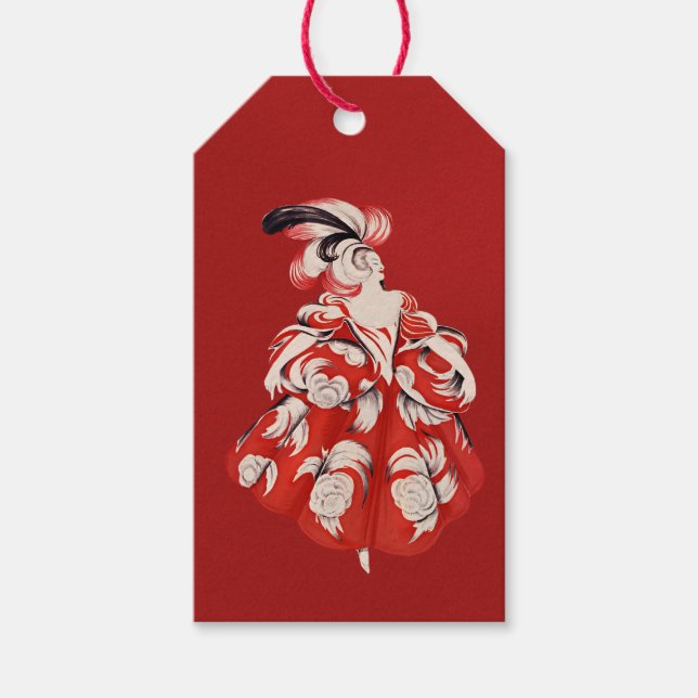 Anisette Red Gift Tags Geschenkanhänger (Vorderseite)