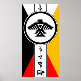 Anishinabek Dodem & 4 Directions Poster