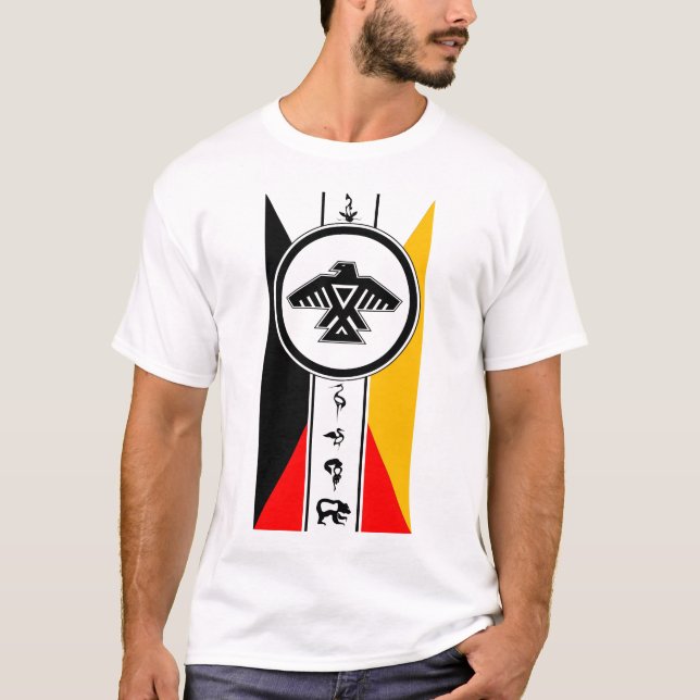 Anishinabek Dodem et T-shirt de 4 directions (Devant)