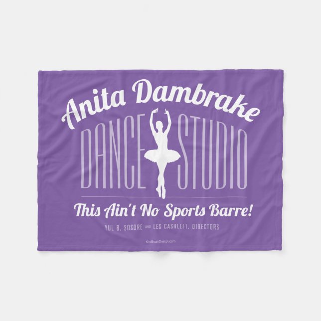 Anita Dambremse Dance Studio Fleecedecke (Vorderseite (Horizontal))