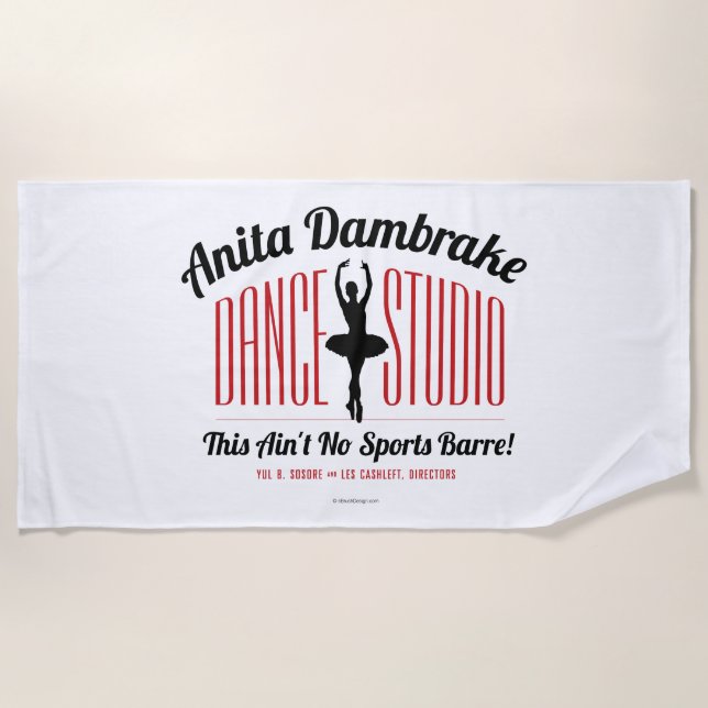 Anita Dambremse Dance Studio Strandtuch (Vorderseite)