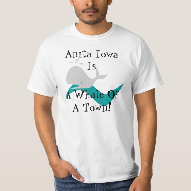 Anita Iowa Promo ein Wal eines StadtRetro Shirts (Vorderseite)