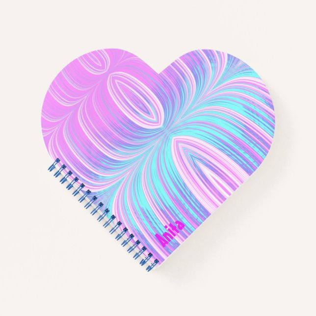 ANITA ~ Pastel pink und aqua ~ Notizbuch (Vorderseite)