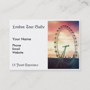 Anitiqued London Eye bei Sunrise Visitenkarte