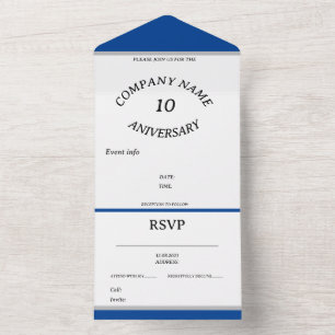 ANIVERSARY EREIGNIS INVITATION ALL IN ONE EINLADUNG