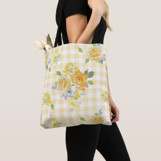 Anja buttercup Gingham Tasche