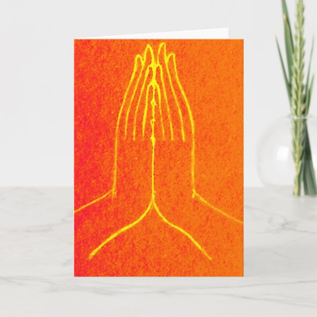 Anjali/Namaskara Mudra Grußkarte Karte (Vorderseite)