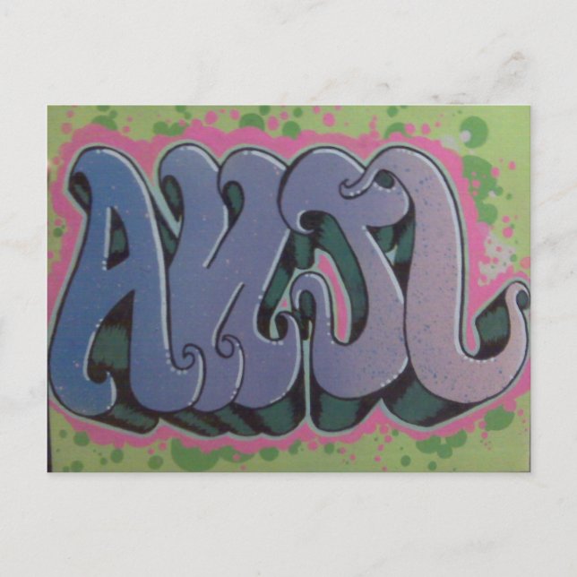 Anjl Stencil Postcard Postkarte (Vorderseite)