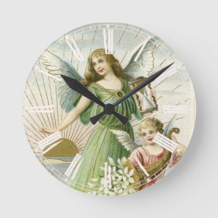 Anjo da guarda runde wanduhr