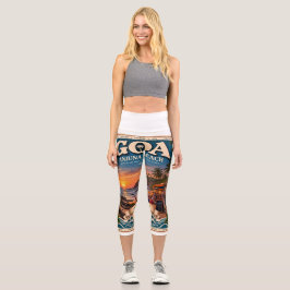 Anjuna-Strand Goa auf seinem Höhepunkt Capri Leggings