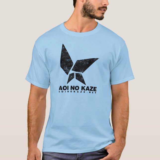 ANK Schmutz-Schwarzes auf hellblauem T-Shirt (Vorderseite)