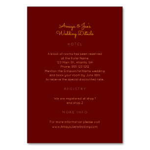 Ankara African Wedding Details 2-seitige Beilagenk Tischnummer