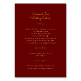 Ankara African Wedding Details 2-seitige Beilagenk Tischnummer