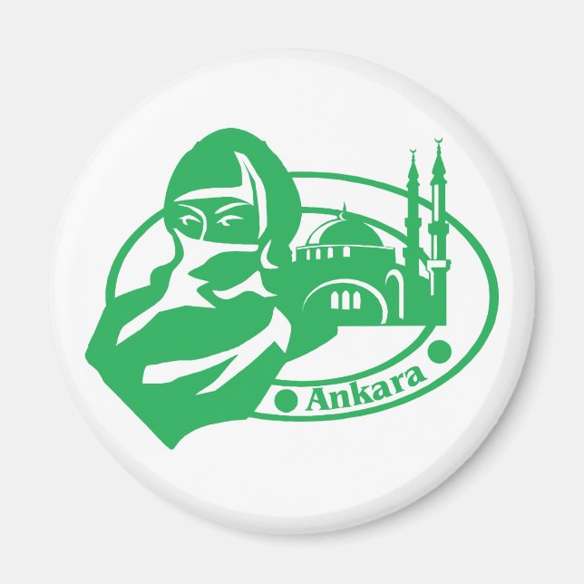 Ankara-Briefmarke Magnet (Vorne)