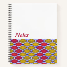 Ankara Gewebe Muster helle Farbe Notebook