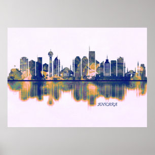 Ankara Skyline Poster