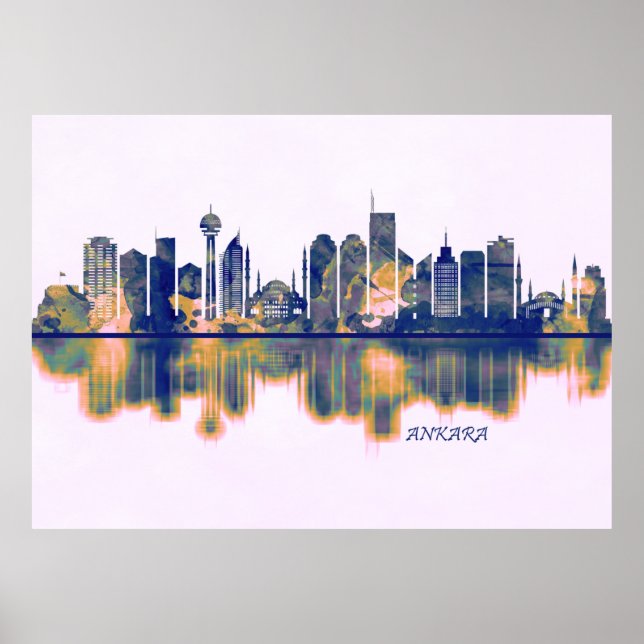 Ankara Skyline Poster (Vorne)