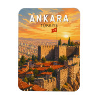 Ankara Türkei Illustration Reise Kunst Vintage