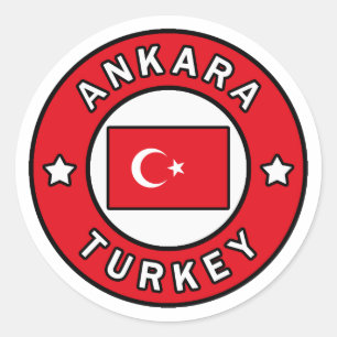 Ankara Türkei Runder Aufkleber