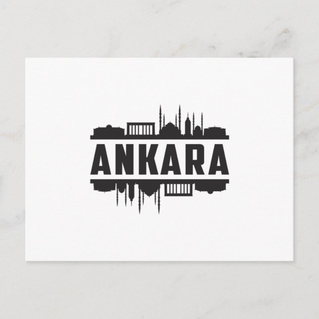 Ankara Turkey Skyline Cityscape Geschenk Idee Postkarte (Vorderseite)