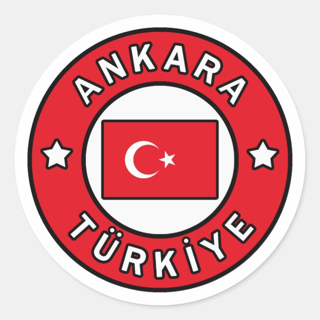 Ankara Türkiye Runder Aufkleber (Vorderseite)