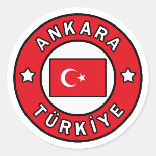 Ankara Türkiye Runder Aufkleber