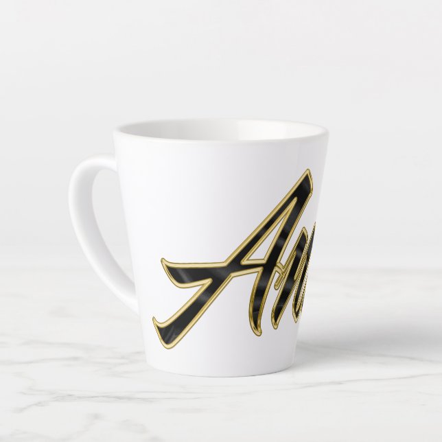 Anke black gold Lettering Latte Tasse (Linke Ecke)