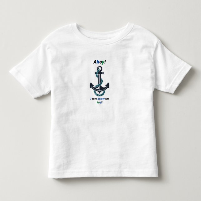 Anker Ahoy, 1,5 km unter dem Keel Kleinkind T-shirt (Vorderseite)