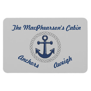 Anker Aweigh Gray Stateroom Door Marker Magnet