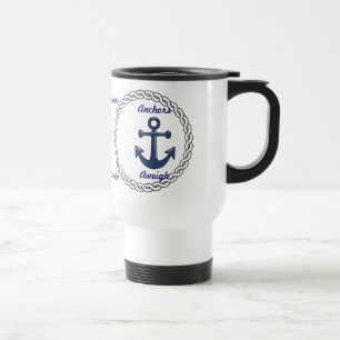 Anker-Aweigh personalisierte Reise-Tasse Reisebecher