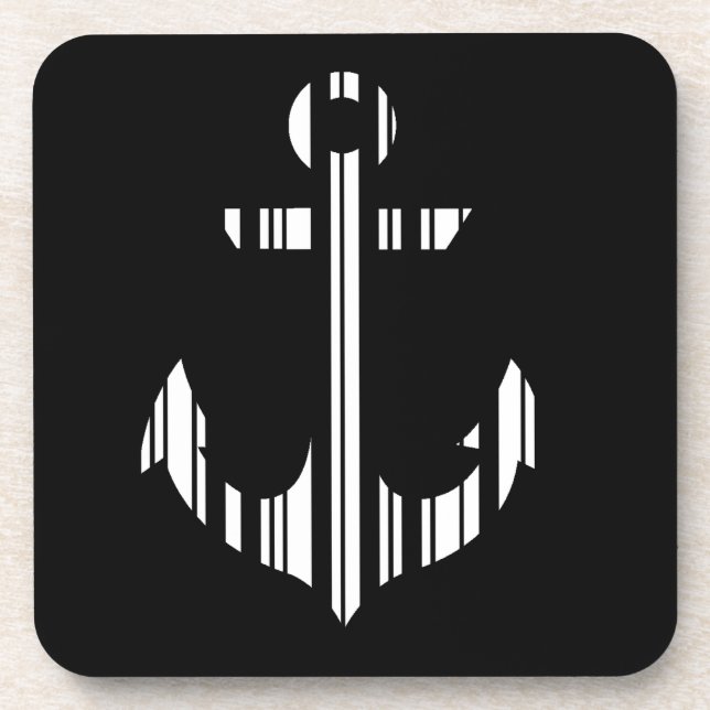 ANKER BAR CODE Boot Barcode Muster Design Getränkeuntersetzer (Vorderseite)