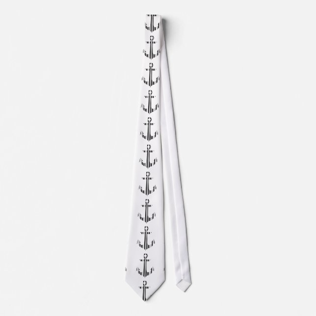 ANKER BAR CODE Boot Barcode Muster Design Krawatte (Vorderseite)