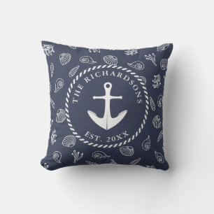 Anker der blauen blauen Navy Kissen