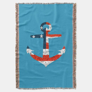 Anker der großen amerikanischen Flagge Decke