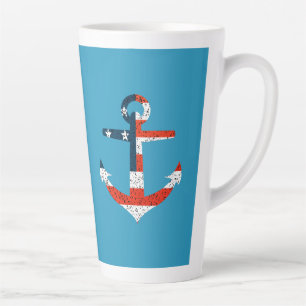 Anker der großen amerikanischen Flagge Milchtasse