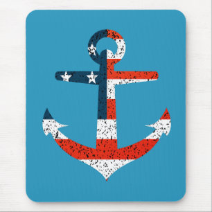 Anker der großen amerikanischen Flagge Mousepad
