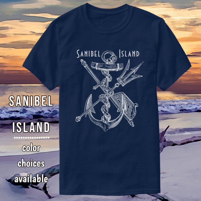 Anker der Insel Nautical Sanibel Florida T-Shirt (Von Creator hochgeladen)