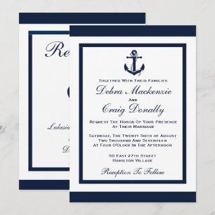 Anker der Marine - Einladung zur Hochzeit