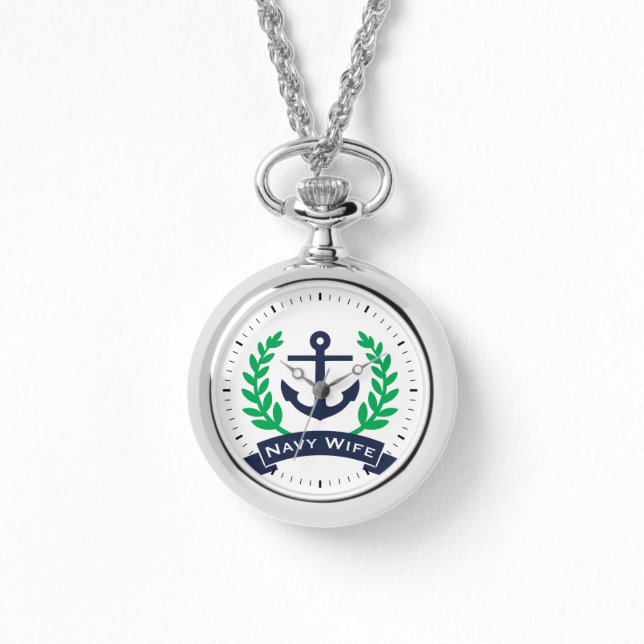 Anker der Navy-Ehefrau Armbanduhr (Vorderseite)