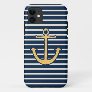 Anker der Navy Stripes Case-Mate iPhone Hülle