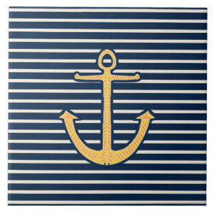Anker der Navy Stripes Fliese