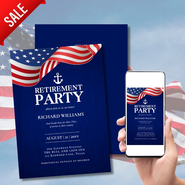 Anker der patriotischen Flagge der US-Marine Einladung (Von Creator hochgeladen)