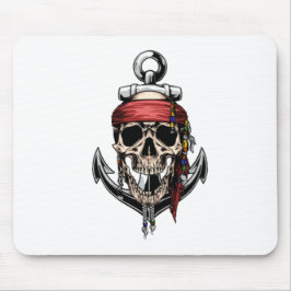Anker des Kreuzknochens Pirate Skull Mousepad