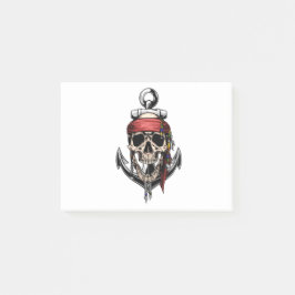 Anker des Kreuzknochens Pirate Skull Post-it Klebezettel