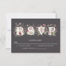 Anker Frühling Florale Hochzeits-RSVP-Karte