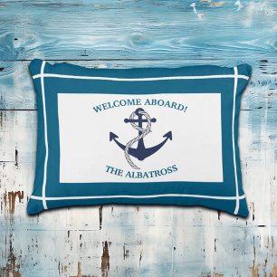 Anker für benutzerdefinierte Nautikmuster Dekokissen
