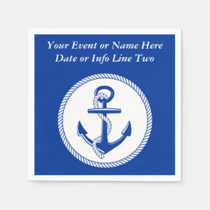 Anker für blaues Nautic-Sea-Boot-Roping Custom #2 Serviette