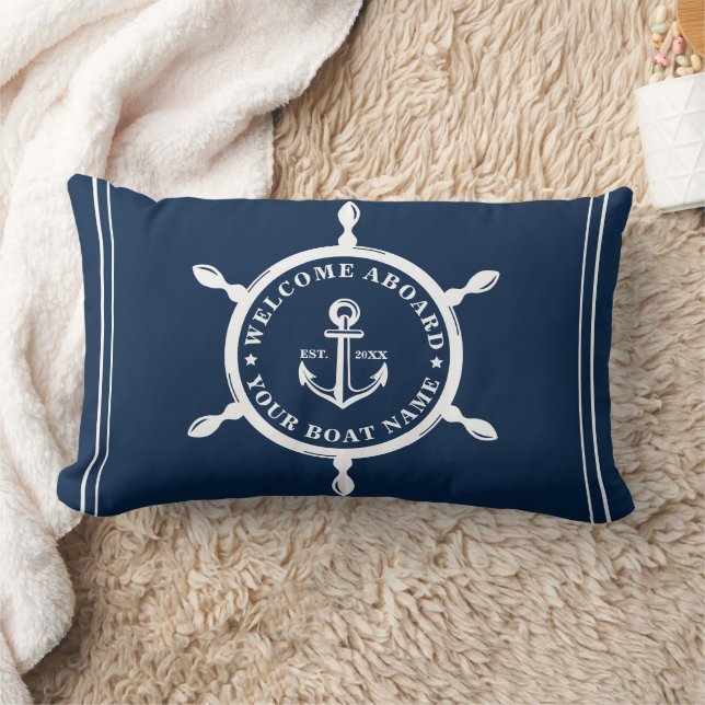 Anker für den Namen des nautischen Navy Lendenkissen (Decke)