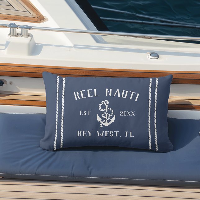 Anker für den Namen des Personalisierten Schiffes  Kissen Für Draußen (Von Creator hochgeladen)