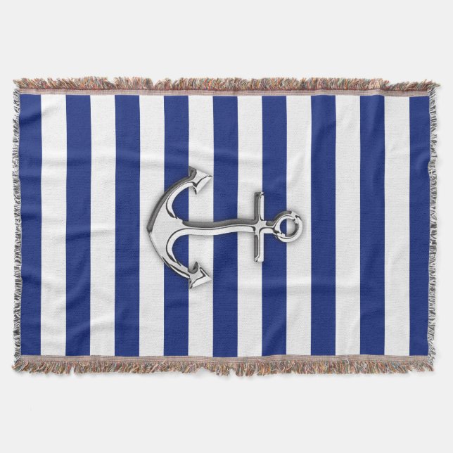 Anker für Nautische Chrome auf Navy Stripes Decke (Vorderseite)